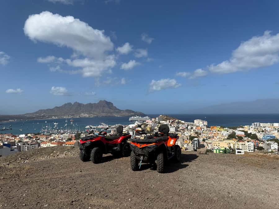 Cape Verde: São Vicente Island 4x4 Quad Tour - Starting above Mindelo with Monte Cara in view