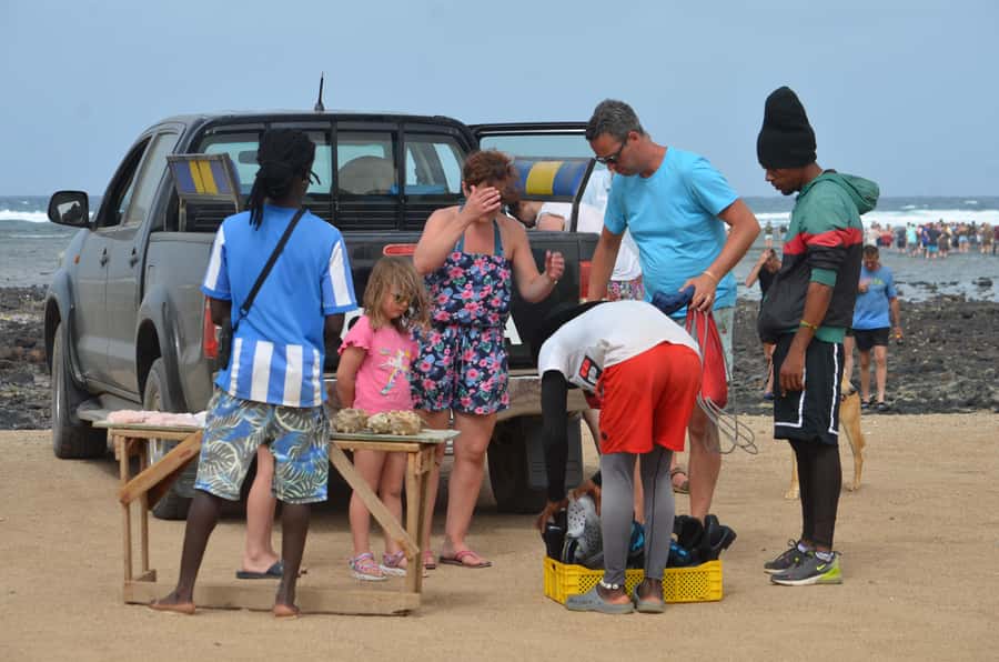From Sal Island: Blu eye, Salt lake, Lemon Sharks & Palmeira - Terra Boa and the desert mirage