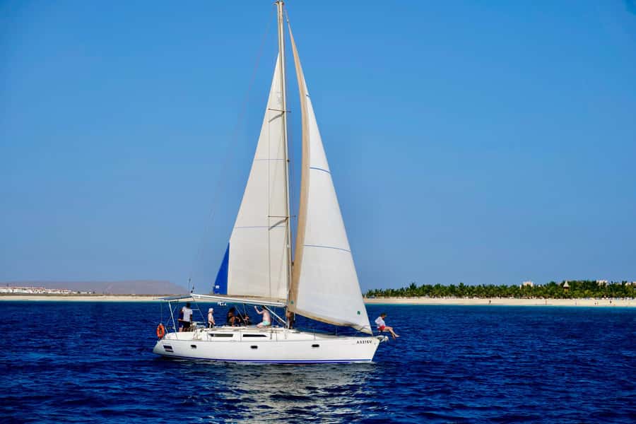Half-Day Sailing Yacht Adventure in Sal Island - 3 hours - The optional swim and snorkel stop
