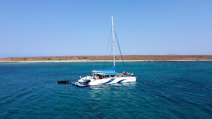 Sal: All-Inclusive Half-Day Lounge Catamaran Cruise - A west coast view from the Lounge Catamaran Sodade