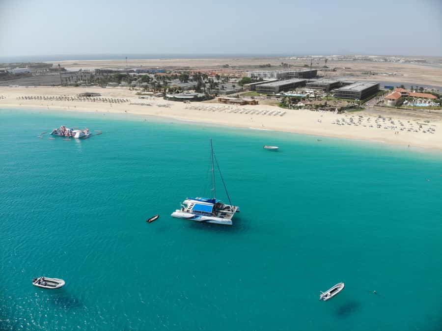 Sal: All-Inclusive Half-Day Lounge Catamaran Cruise - The return trip becomes a Cape Verdean party
